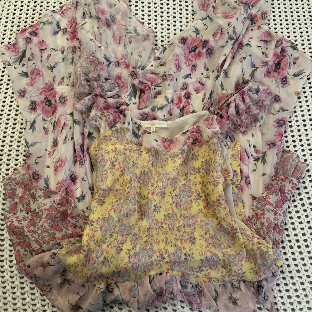 Loveshackfancy 100% Silk Midi Dress